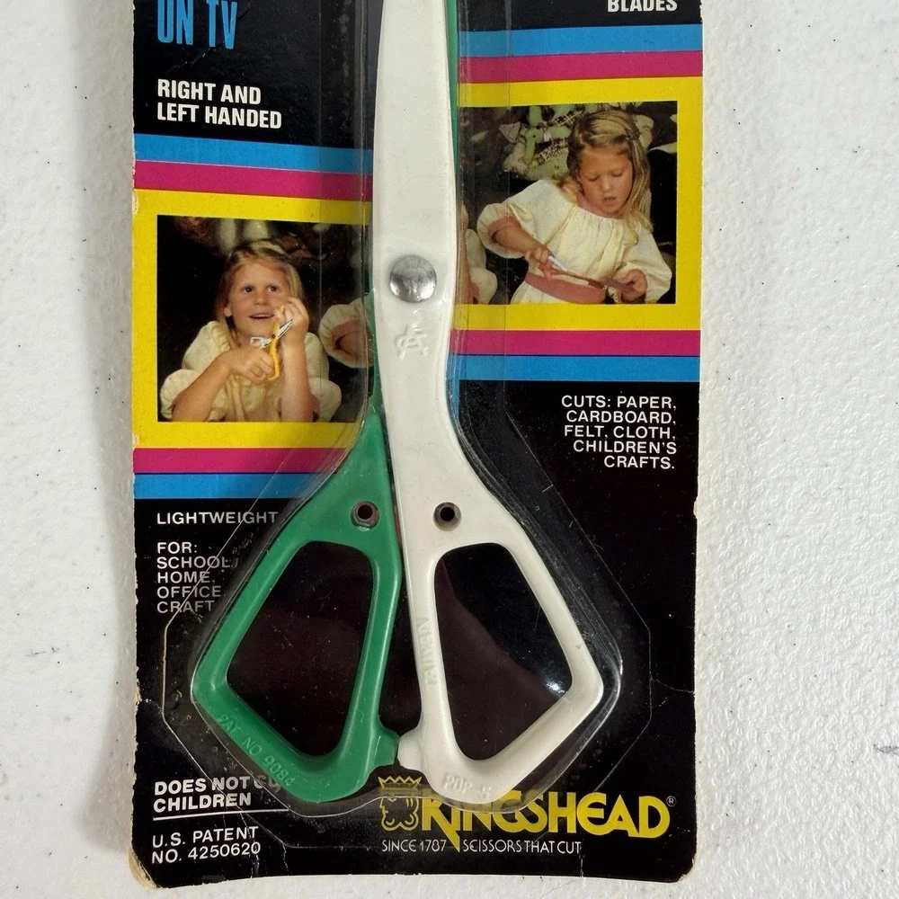 Vintage Kingshead Kids Original Saf-T-Cut Safety Safe Scissors - New‎